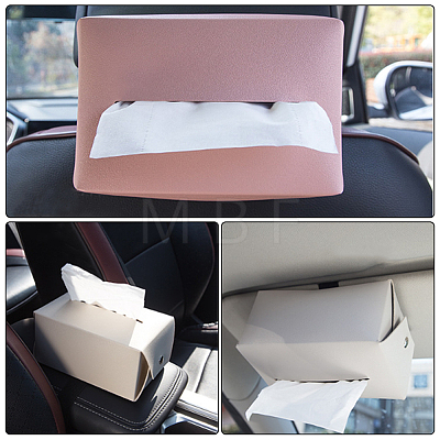 Imitation Leather Tissue Boxes for Car Seat Back AJEW-WH0347-14A-1