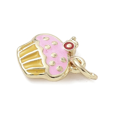 Brass Enamel Charms KK-K368-17G-03-1