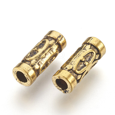 Tibetan Style Alloy Tube Beads GLF0843Y-NF-1
