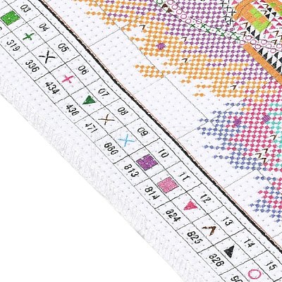 Flower Pattern DIY Cross Stitch Beginner Kits DIY-NH0003-01C-1