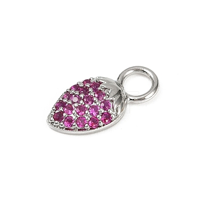 Brass Micro Pave Cubic Zirconia Pendants KK-M322-48P-02-1