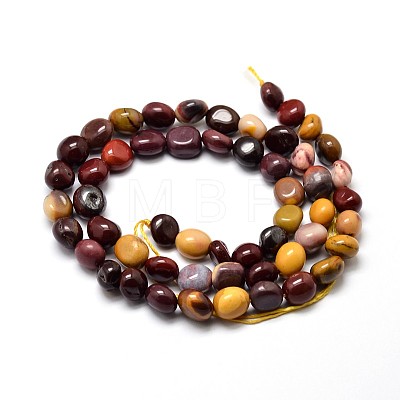 Natural Mookaite Nuggets Beads Strands G-J335-35-1