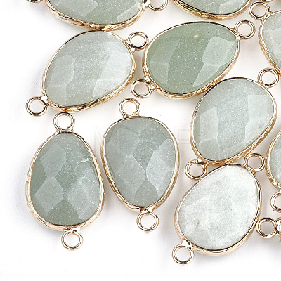 Natural Green Aventurine Links connectors G-S344-02F-1