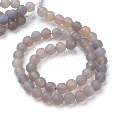 Natural Agate Stone Beads Strands G-T055-4mm-08-1