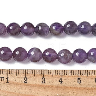 Natural Amethyst Beads Strands G-M445-8MM-01B-1
