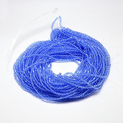 Transparent Glass Beads Strands EGLA-A039-T6mm-D07-1