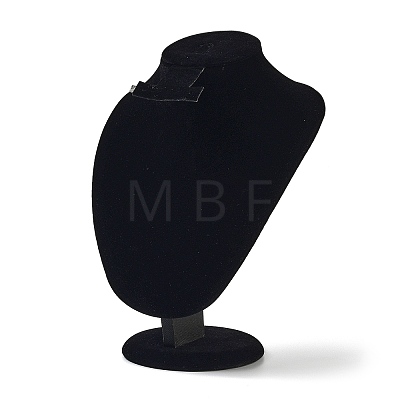 Bust Shaped MDF Covered with Velvet Jewelry Set Display Stands AJEW-U002-01B-1