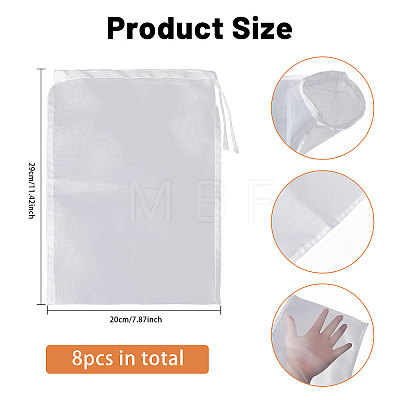 100 Micron Nylon Filter Bag AJEW-WH0470-76-1