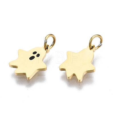 316 Surgical Stainless Steel Enamel Charms STAS-S116-350G-1