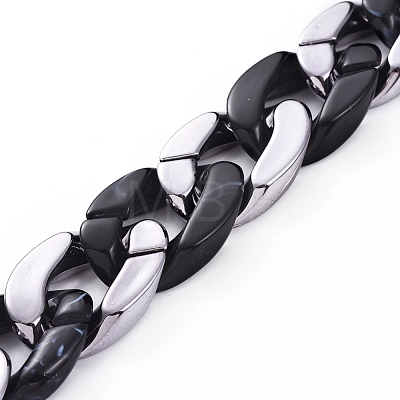 Handmade Imitation Gemstone Style Acrylic Curb Chains AJEW-JB00523-1