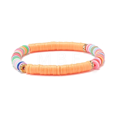 Handmade Polymer Clay Heishi Beads Stretch Bracelets Set BJEW-JB07516-1