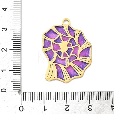 Ocean Theme 304 Stainless Steel Enamel Pendants LS-STAS-G373-01B-02-1