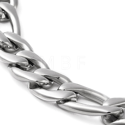 304 Stainless Steel Figaro Chain Bracelet for Men Women BJEW-C048-05P-1