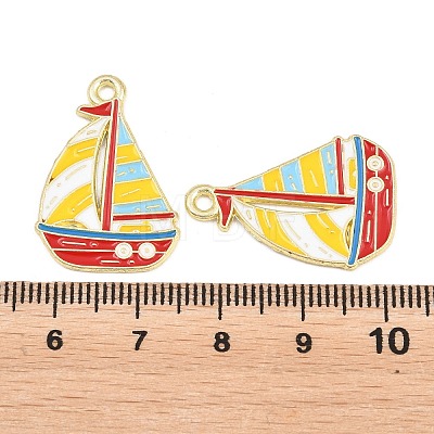 Alloy Enamel Pendants FIND-E057-01G-1