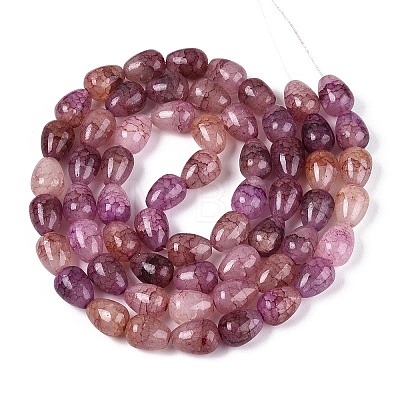 Baking Paint Crackle Glass Beads Strands DGLA-N019-03A-11-1