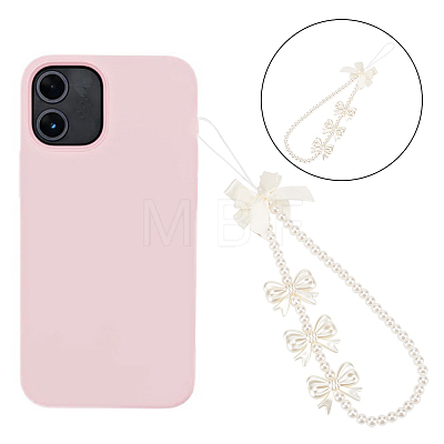 WADORN Pearl Beaded Mobile Phone Straps AJEW-WR0001-54-1
