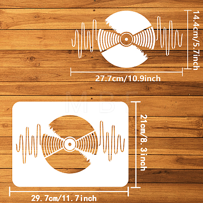 Plastic Drawing Painting Stencils Templates DIY-WH0396-616-1