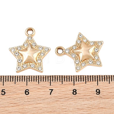 Alloy Rhinestone Pendants RB-CBA332B-03G-1