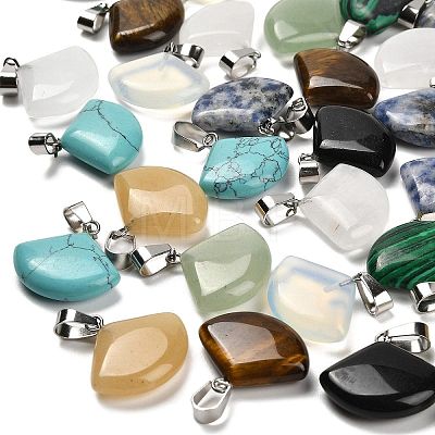 Natural & Synthetic Mixed Gemstone Pendants G-Z067-05P-01-1