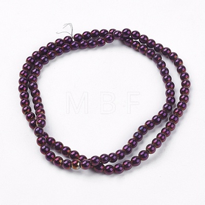 Non-magnetic Synthetic Hematite Beads Strands G-S096-4mm-M-1