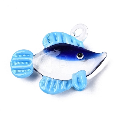 Handmade Lampwork Pendants LAMP-N024-34B-02-1