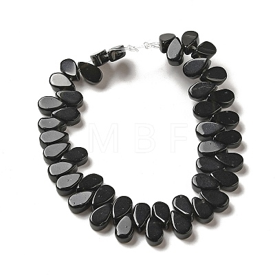 Natural Black Mahogany Obsidian Beads Strands G-B064-B53-1