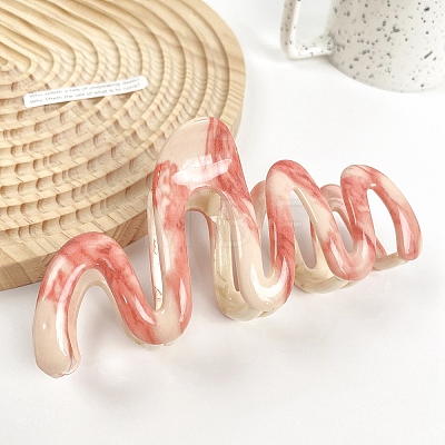 Ink Style Plastic Large Claw Hair Clips PW-WGA03CE-01-1