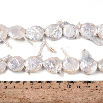 Natural Baroque Keshi Pearl Beads Strands PEAR-S018-06H-1