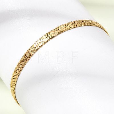 304 Stainless Steel Snake Chains Bracelets for Women BJEW-P395-02G-02-1