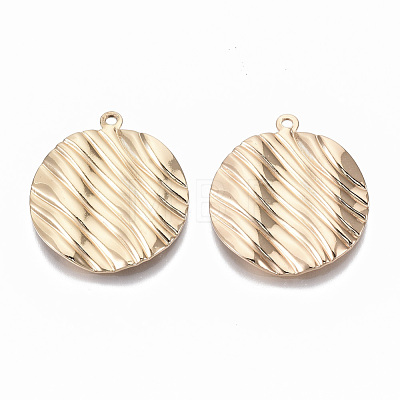 Eco-Friendly Iron Pendants IFIN-T015-031G-NR-1