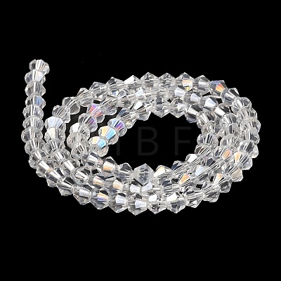 Transparent Electroplate Glass Beads Strands EGLA-A039-T4mm-B13-1