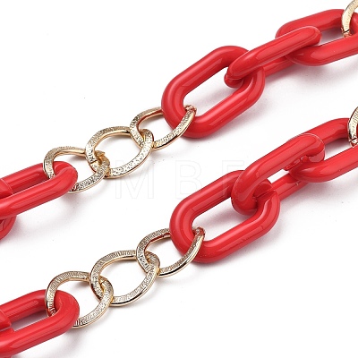 Personalized Aluminium & Acrylic Chain Necklaces X-NJEW-JN02911-02-1