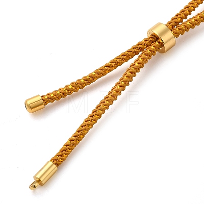 Polyester Fibre with Golden Silk Necklace Making MAK-K020-01G-1