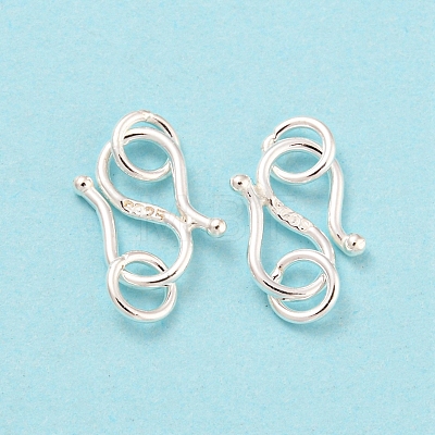 925 Sterling Silver Hook and S-Hook Clasps STER-K175-04S-1