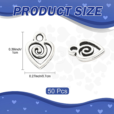 50Pcs Tibetan Style Alloy Pendants FIND-YW0009-56-1