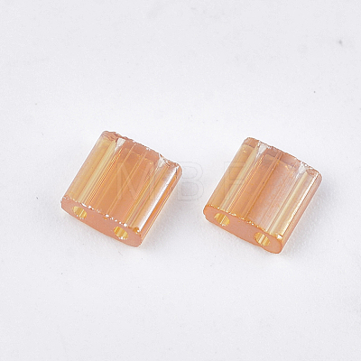 2-Hole Transparent Glass Seed Beads SEED-S023-24C-01-1