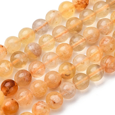 Natural Yellow Fluorite Beads Strands X-G-K340-A03-02A-1
