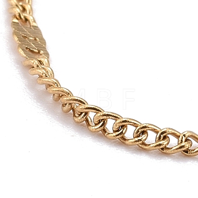 Vacuum Plating 304 Stainless Steel Figaro Chain Anklets AJEW-AN00438-1