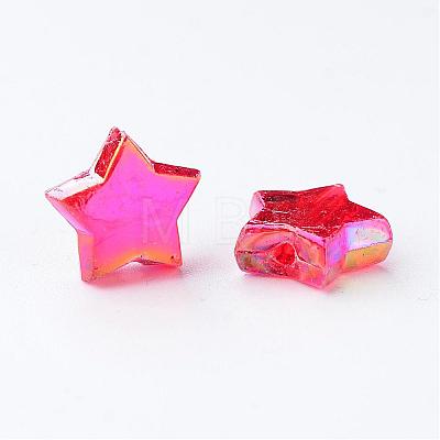 Eco-Friendly Transparent Acrylic Beads PL556-8-1