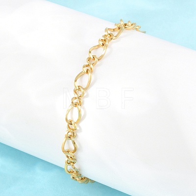 304 Stainless Steel Infinity Link Chain Bracelets BJEW-D458-05G-1
