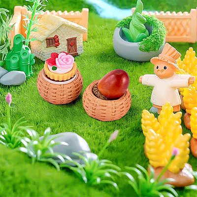 12Pcs Miniature Resin Basket DIY-TA0016-07-1
