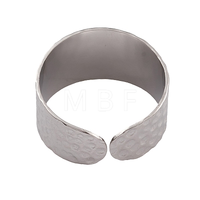 304 Stainless Steel Open Cuff Rings for Women RJEW-G285-62P-1
