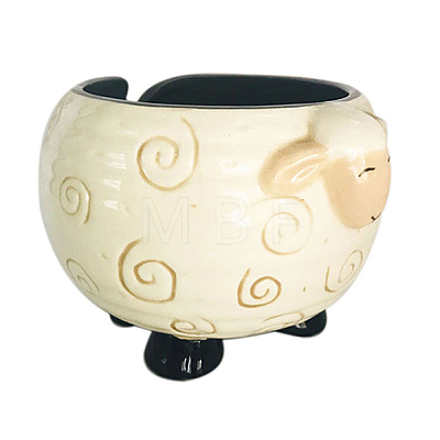 Lovely Sheep Shape Handmade Porcelain Yarn Bowl Holder SENE-PW0022-04-1