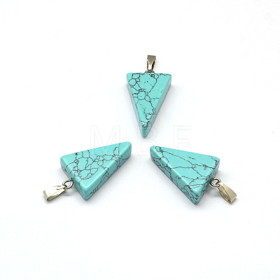 Triangle Natural & Synthetic Mixed Stone Pendants G-Q356-M-1