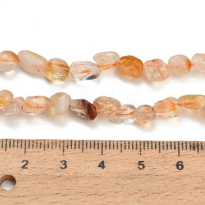 Heated Natural Citrine Beads Strands G-D108-A03-03-1