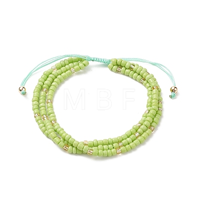 Glass Seed Braided Bead Bracelets BJEW-JB09103-1