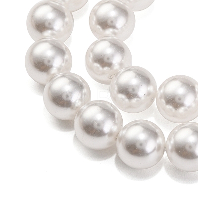Baking Paint Pearlized Glass Pearl Round Bead Strands PEAR-H019-02D-04-1