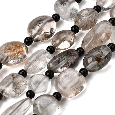 Natural Lodolite Quartz Beads Strands G-F820-M01-01-1