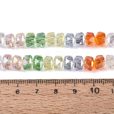 Electroplate Transparent Glass Beads Strands EGLA-N022-15A-B01-1