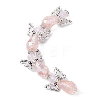 Angel Fairy Shape Electroplate Glass Beads Strands AJEW-JB01173-02-1